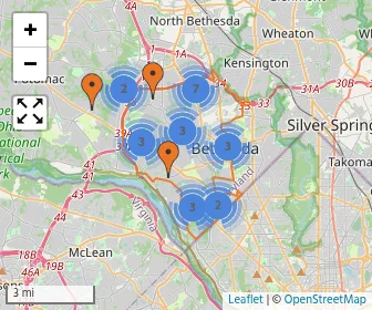 Area schools map