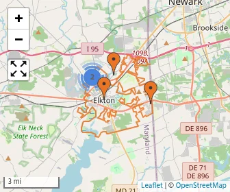 Area schools map