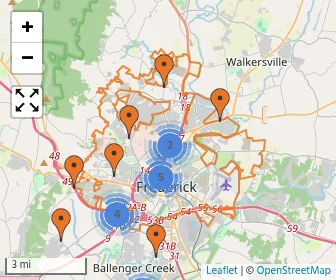 Area schools map