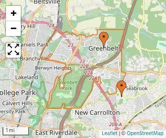 Area schools map