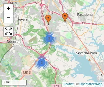 Area schools map
