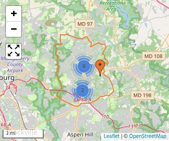 Area schools map