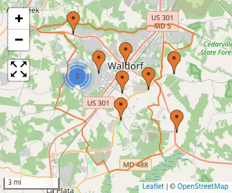 Area schools map