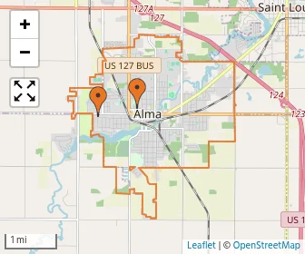 Area schools map