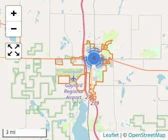 Area schools map