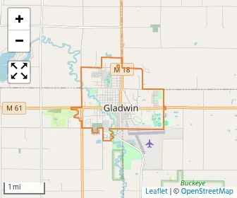 Area schools map
