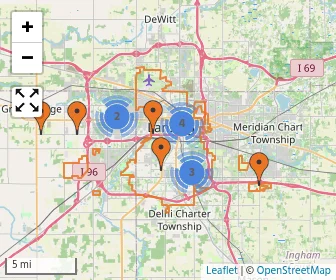 Area schools map