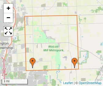Area schools map
