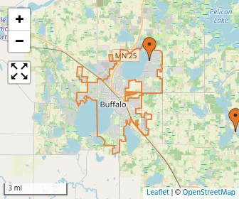Area schools map