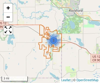 Area schools map