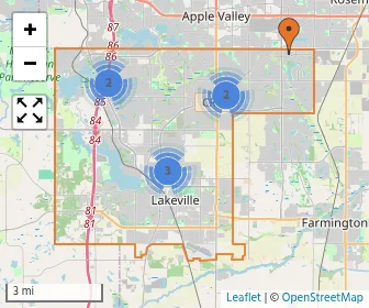 Area schools map