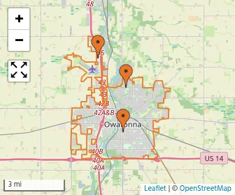Area schools map