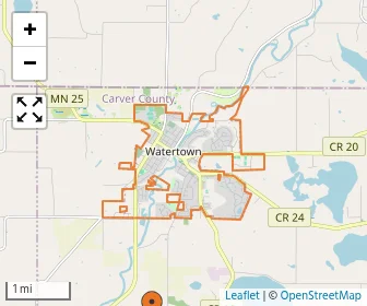 Area schools map
