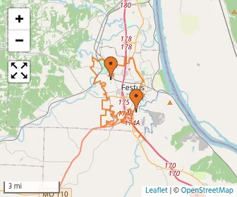 Area schools map