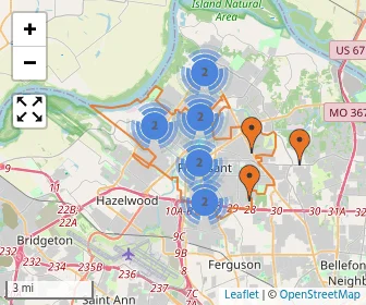Area schools map