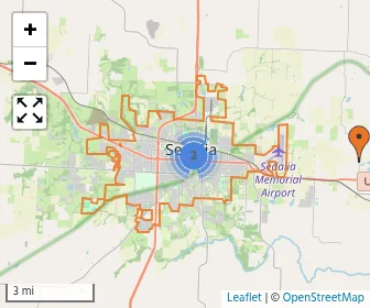 Area schools map