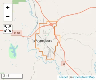 Area schools map