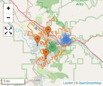 Area schools map