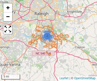 Area schools map