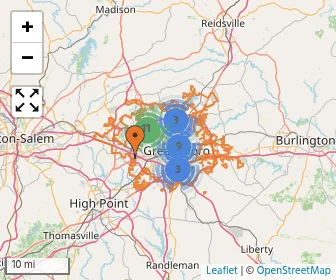Area schools map