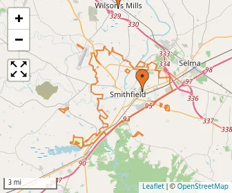 Area schools map