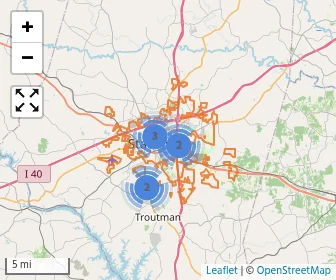 Area schools map