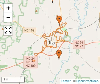 Area schools map