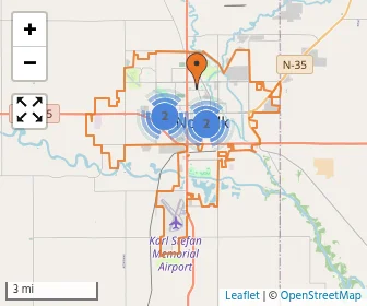 Area schools map