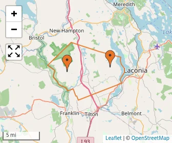 Area schools map