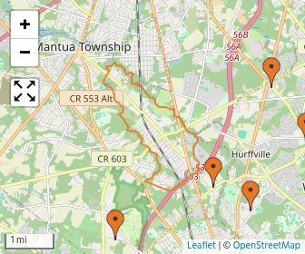 Area schools map