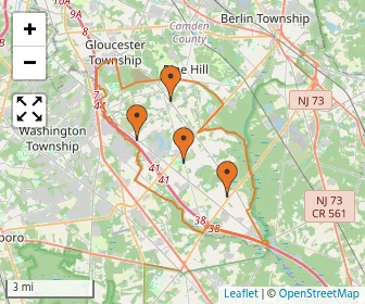 Area schools map