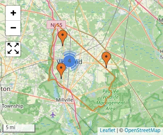 Area schools map