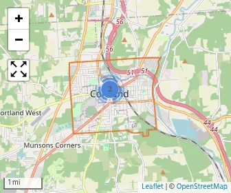 Area schools map
