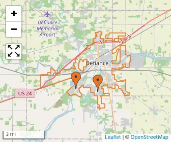 Area schools map