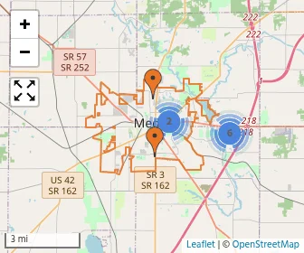 Area schools map