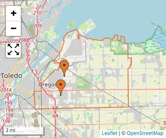 Area schools map