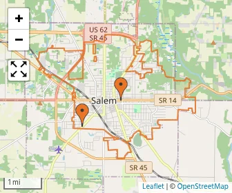 Area schools map