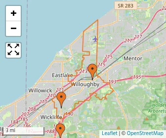 Area schools map