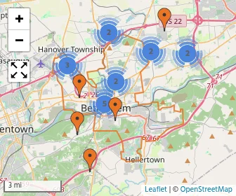 Area schools map