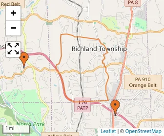 Area schools map