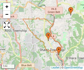 Area schools map