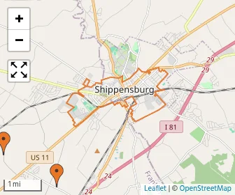Area schools map
