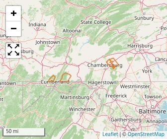 Area schools map