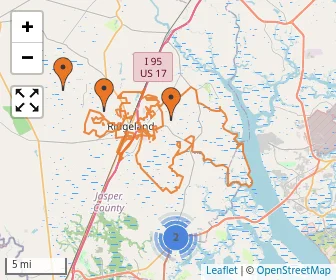 Area schools map