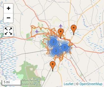 Area schools map