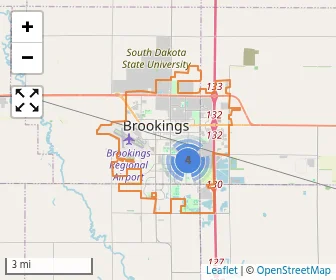 Area schools map