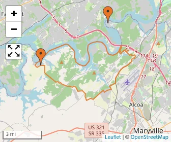 Area schools map