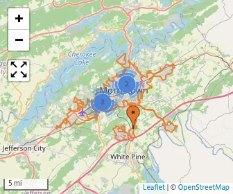 Area schools map