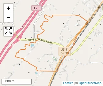Area schools map