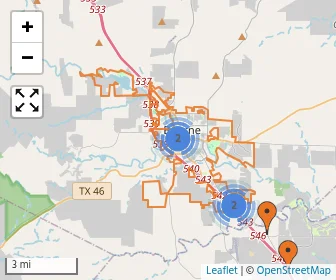 Area schools map